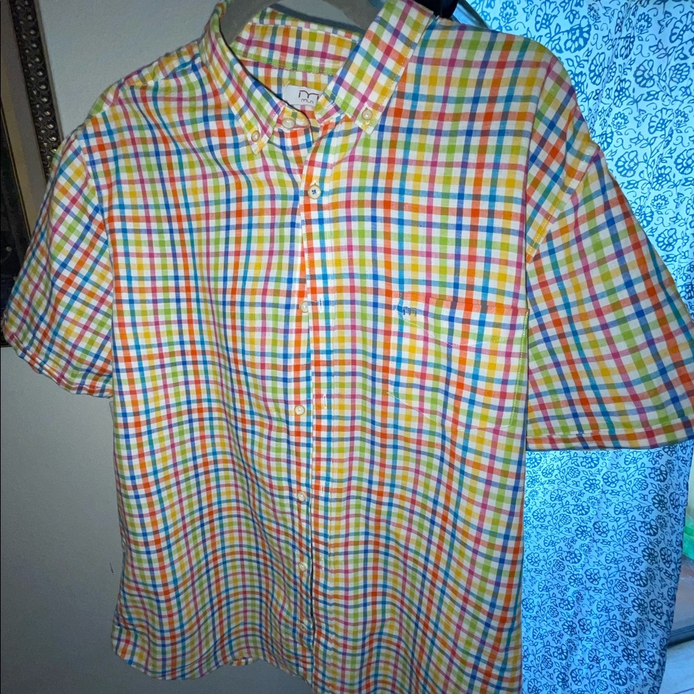 Vintage Milano by Cortefiel men’s shortsleeved button down shirt